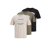 Jack & Jones Ethan Short Sleeve T-shirt 3 Units Black,Grey M Men
