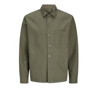 JACK & JONES Men's Jjeurban Edge Overshirt Ls Sn Long Sleeve Shirt, Olive Night, M