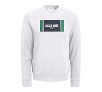 JACK & JONES Men's Jjhayato Sweat Crew Neck BTS, White Melange, L