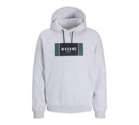 JACK & JONES Men's Jjhayato Sweat Hood BTS, White melange, S