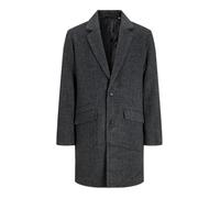 JACK & JONES Men's Jjhays Wool Blend Coat, Dark Grey Melange/Detail: Herringbone, M