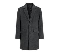 JACK & JONES Men's Jjhays Wool Blend Coat, Dark grey melange/detail: Herringbone, XXL