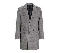 JACK & JONES Men's Jjhays Wool Blend Coat, Seal Brown/Detail: Houndstoth, XXL