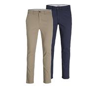 Jack & Jones Marco Dave Akm Pants 2 Units Beige,Blue 38 / 34 Men