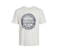 JACK & JONES Men's Jjjeans Tee Ss O-Neck T-Shirt, Cloud Dancer, S