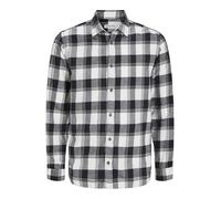 JACK & JONES Men's Jjjoshua Fall Buffalo Shirt LS Casual Shirt, Cloud Dancer, S