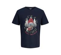 JACK & JONES Men's Jjnoel Xmas Tee SS Crew Neck Jnr, Sky Captain, 14 Years