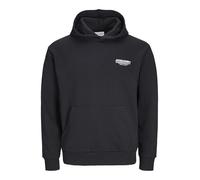 JACK & JONES Men's Jjolive Sweat Hood Pls Sweatshirt, Black, 4XL