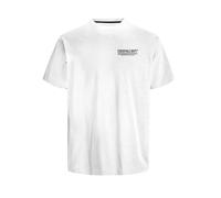 JACK & JONES Men's Jjolive Tee SS Crew Neck T-Shirt, White/Print: scan, S