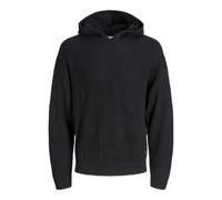 JACK & JONES Men's Jjpannel Knit Hoodie, Black, S