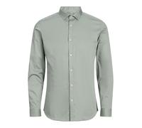 JACK & JONES Men's Jjprparma Shirt L/S Noos Long Sleeve, Iceberg Green/Fit: Super Slim, S
