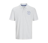 JACK & JONES Men's Jjsimon Polo Ss Shirt, White, L
