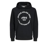 JACK & JONES Men's Jjsimon Sweat Hood Sweatshirt, Black, XXL