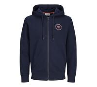 JACK & JONES Men's Jjsimon Sweat Zip Hood Sweatshirt, Sky Captain, M