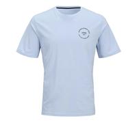 JACK & JONES Men's Jjsimon Tee SS Crew Neck T-Shirt, Chambray Blue/Print: Small, L