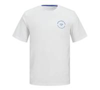 JACK & JONES Men's Jjsimon Tee SS Crew Neck T-Shirt, White/Print: Small, L