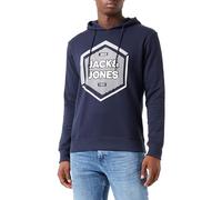 JACK & JONES Men's Jjstein Sweat Hood Hoodie, Sky captain, L