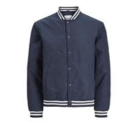 JACK & JONES Men's Jjwarrior College Bomber Jacket, Navy Blazer/Detail:with tippings, XL