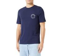 JACK & JONES Men's Jjwarrior Tee SS Crew Neck T-Shirt, Navy Blazer/Print: Small, XS