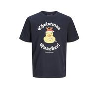 JACK & JONES Men's Jjxmas Funny Tee Ss Crew Neck T-Shirt, Sky Captain, XS