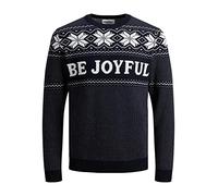 JACK & JONES Men's Jolly Knit Crew Neck in Navy Blazer in 5XL
