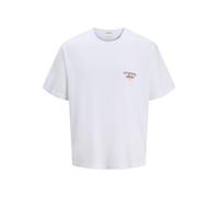 JACK & JONES Men's Joracapulco Type Tee SS Crew Neck, Bright White, XS