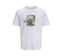 JACK & JONES Men's Joralmeria Front Tee SS Crew Neck Jnr, Bright White, 16 Years