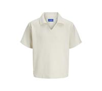 JACK & JONES Men's Joralmeria Texture Polo SS, Antique White, L