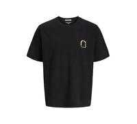 JACK & JONES Men's Joralmeria World Tee Ss Crew Neck Jnr, Black, 12 Years
