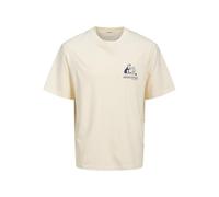 JACK & JONES Men's Jorbellagio Collage Tee SS Crew Neck, Antique White, XXL