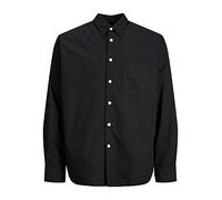 JACK & JONES Men's Jorbill Oversized Shirt Ls Cbo, Black, L