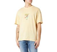 JACK & JONES Men's Jorblockpop Tee Ss Crew Neck Tg T-Shirt, Italian Straw, XS