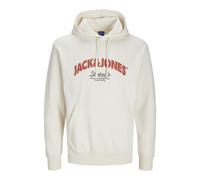 JACK & JONES Men's Jorbronx Arch Big Sweat Hood Ub Sweatshirt, Antique White, M