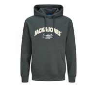JACK & JONES Men's Jorbronx Arch Big Sweat Hood Ub Sweatshirt, Forest River, S