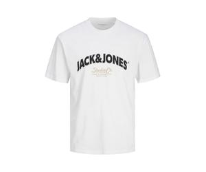 JACK & JONES Men's Jorbronx Arch Big Tee SS Crew Neck T-Shirt, Bright White, M