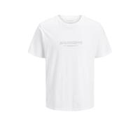 JACK & JONES Men's Jorbronx Tee Ss Crew Neck FST T-Shirt, Bright White, S
