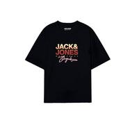 JACK & JONES Men's Jorcanggu Tee SS Crew Neck FST Pls, Black, 5XL