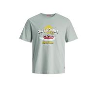 JACK & JONES Men's Jorcoconut Skull Tee SS Crew Neck T-Shirt, Gray Mist, S