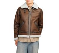 JACK & JONES Men's Jorcole Aviator Jacket, Chocolate Brown, Size: XXL