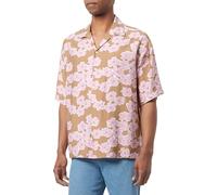JACK & JONES Men's Joreaster Marshall AOP Shirt Ss Short-Sleeved, Tigers Eye, L
