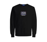 JACK & JONES Men's Joreaton Sweat Crew Neck FST Sweatshirt, Black, M