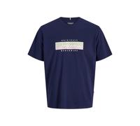 JACK & JONES Men's Jorfrederiksberg Box Script Tee SS Mni, Ocean Cavern, 6 Years