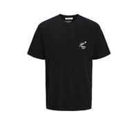 JACK & JONES Men's Jorhydra Back Sketch Tee SS Crew Neck, Black, S