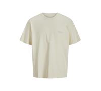 JACK & JONES Men's Jorhydra Photo Tee SS Crew Neck, Antique White, L