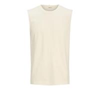 JACK & JONES Men's Jorhydra Sleeveless Texture Tee, Antique White, L