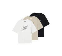 JACK & JONES Men's Jorinwood Tee Ss Crew Neck FST 3Pk Mp, Bright White, XL (Pack of 3)