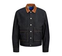 JACK & JONES Men's Jorislington Jacket, Dark Denim, L, Dark Denim, L