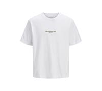 JACK & JONES Men's Jorislington Minimal Branding Tee Ss Sn, Bright White, S