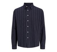 JACK & JONES Men's Jorjames Split Stripe Shirt Ls, Sky Captain, S
