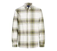 JACK & JONES Men's Jorjoshua Check Shirt Ls, Dusty Olive, M